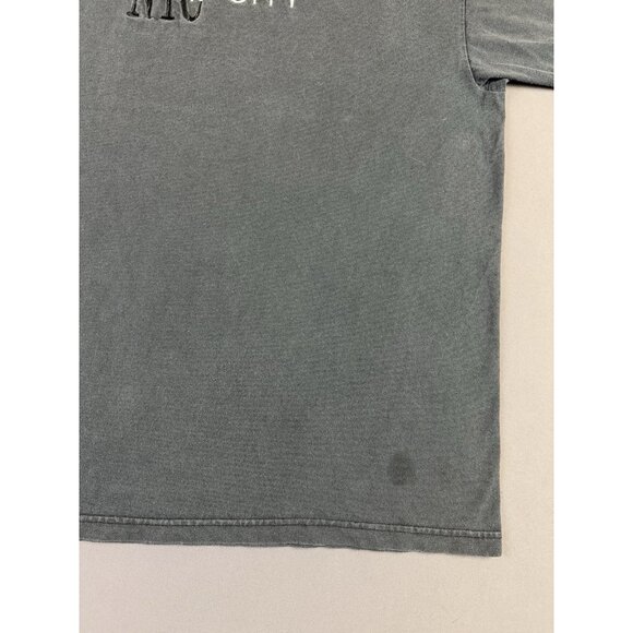 Rare Vintage 90s New York City NYC Black Faded Shirt Stitched Logo Spell Out XL - Picture 6 of 10